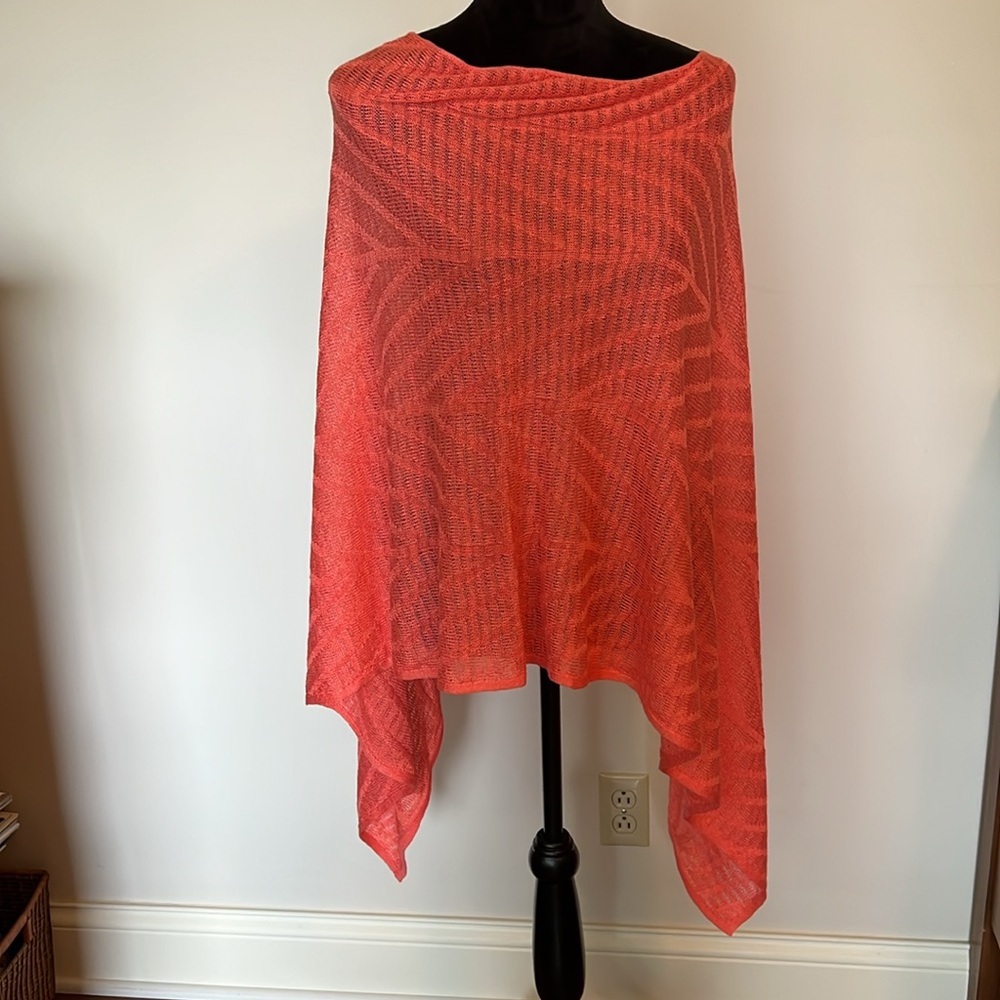Alfani Salmon Shrug Poncho Sweater Asymmetrical Knit New without tags
S/M